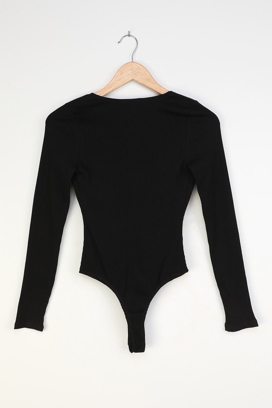 long sleeve bustier bodysuit