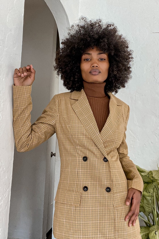 Yellow sale checkered blazer