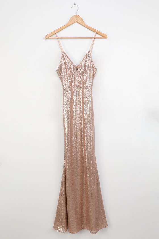 lulus gold bridesmaid dress