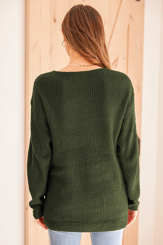 Green Sweater, Long sleeve tunic, Green Pullover, Poncho sweater, Gree –  Nuichan
