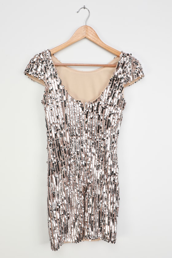 Silver Sequin Dress - Bodycon Dress - Mini Dress - Party Dress - Lulus