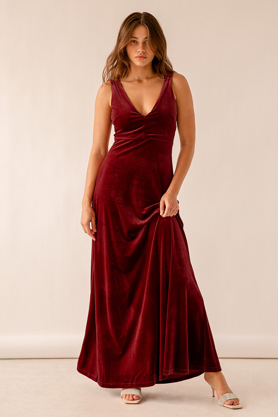 Dress velvet outlet red