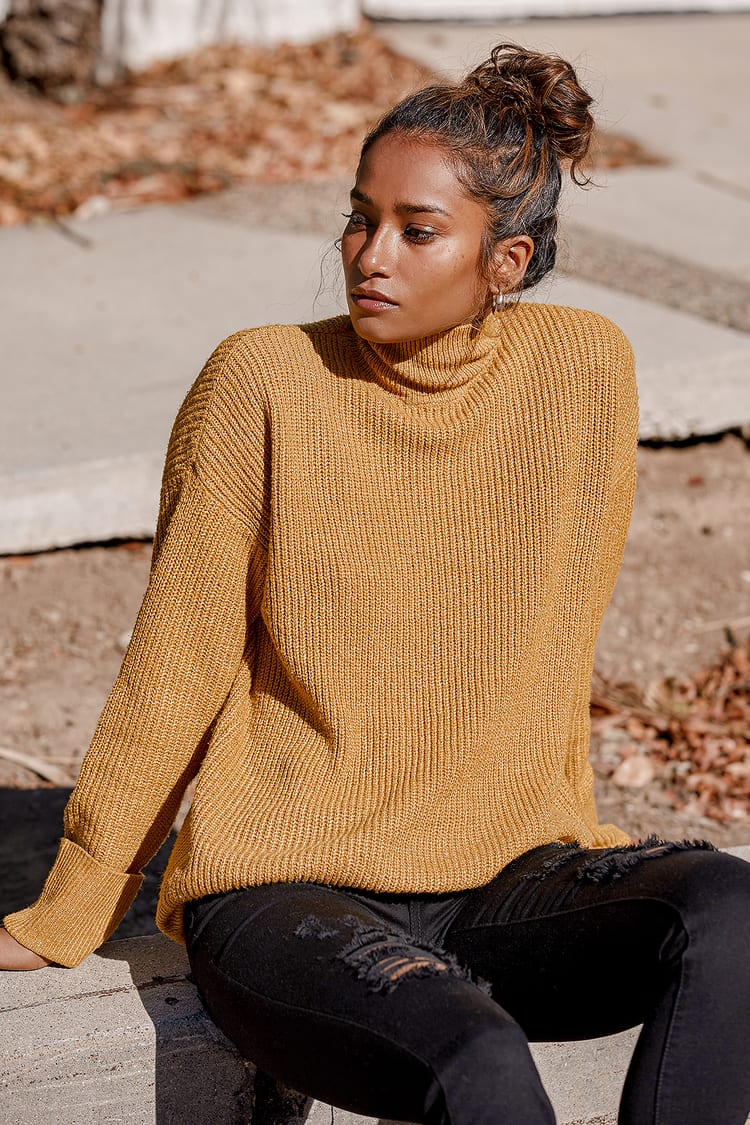 Vero Moda Ruberta Sunflower - Golden Yellow Knit Sweater - Lulus
