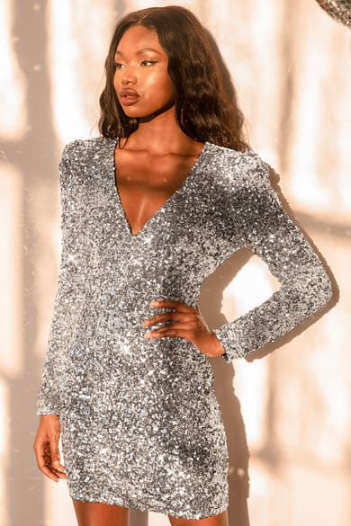 Silver Cocktail Dresses - Lulus