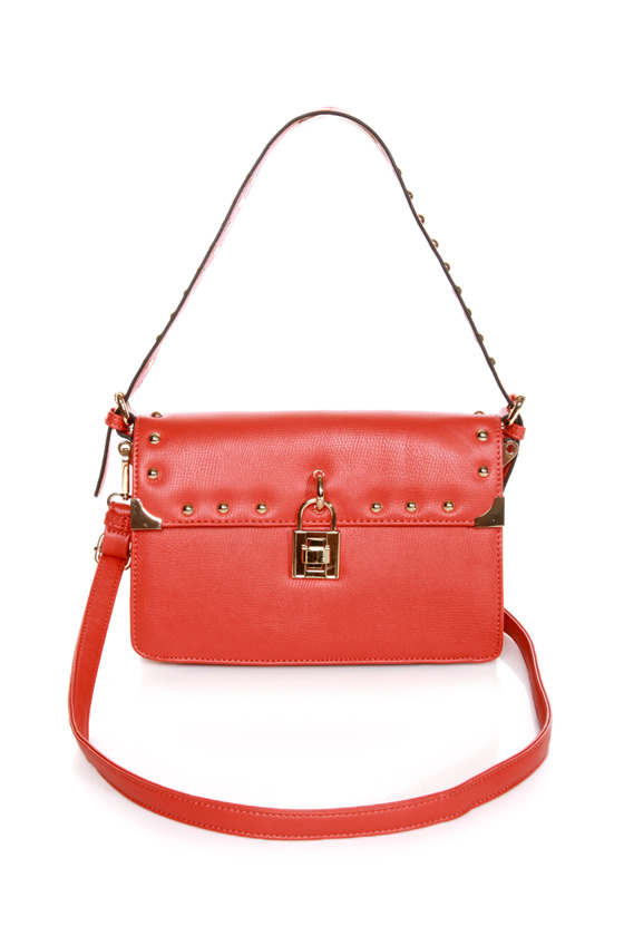 Melie Bianco Maggie Purse - Studded Purse - Orange Purse - $76.00 - Lulus