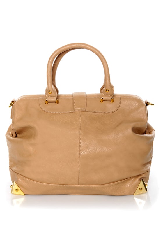 Beige Handbag - Doctor-Inspired Bag - Vegan Leather Handbag - $42.00