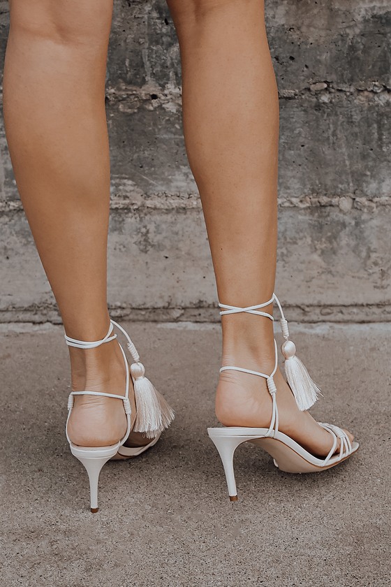 Lace up best sale tassel heels