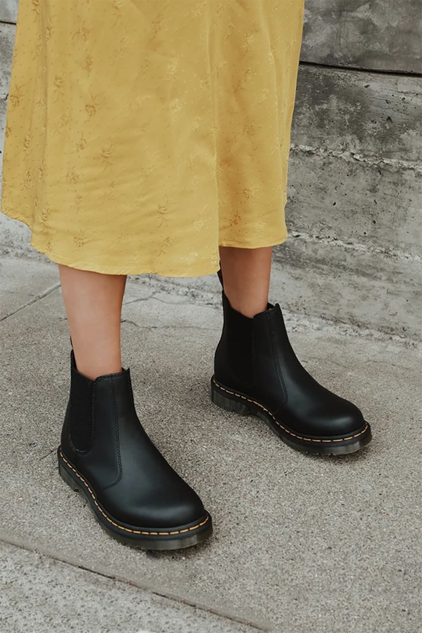 Dr. Martens 2976 Black Nappa - Chelsea Boots - Boots for Women - Lulus