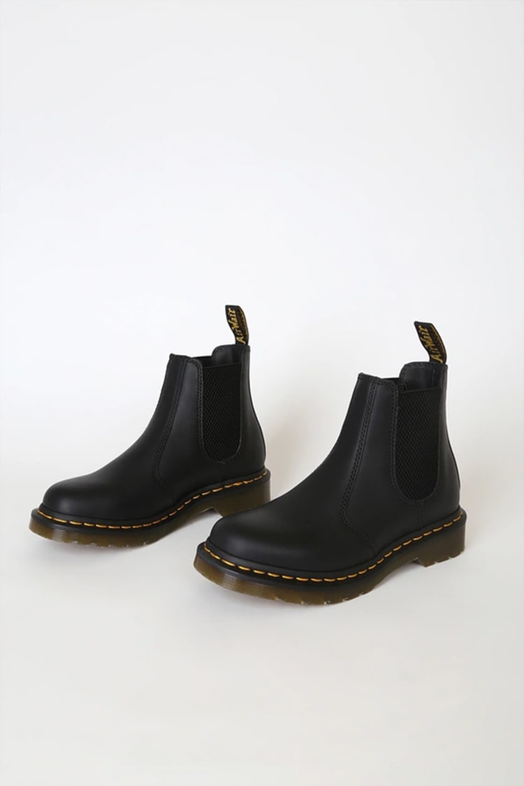 Dr. Martens 2976 Black Nappa - Chelsea Boots - Boots for Women - Lulus