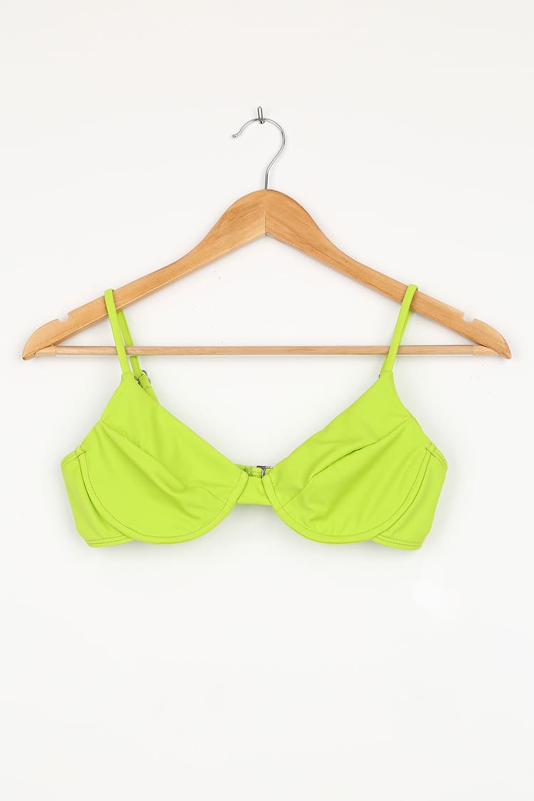 Lime Green Bikini Top - Underwire Bikini Top - Bikini Top - Lulus