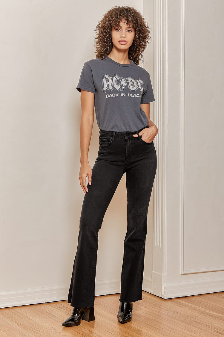 Just Black Jeans - Washed Black Jeans - High Rise Jeans - Lulus