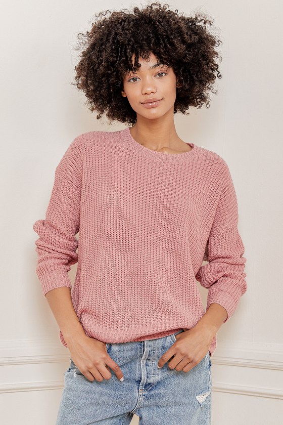 Pink Sweater - Light Pink Pullover - Crew Neck Sweater - Lulus