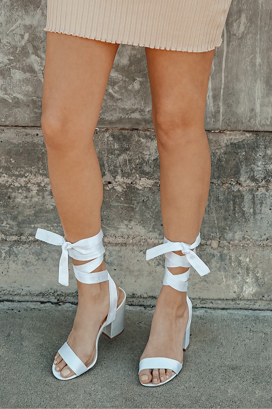 The White Pole Women's White Gladiator Sandals