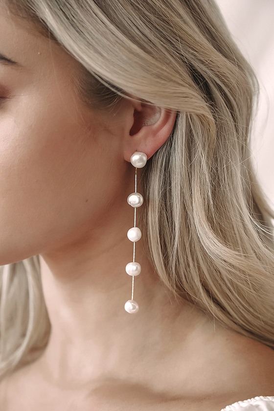 Pearl Drop Earrings South India Jewels  Online Shop
