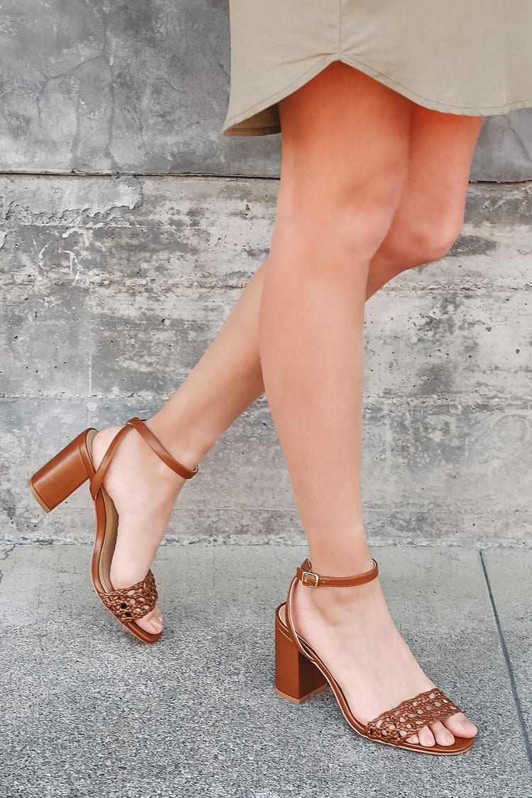 Brown Heels - Ankle Strap Heels - High Heel Sandals - Lulus