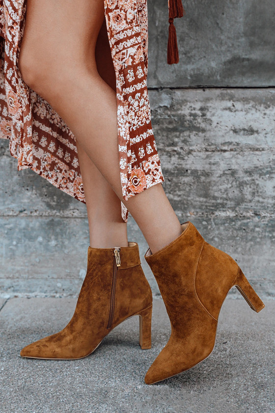 Steven by Steve Madden Jenn - Ankle Boots - Brown Ankle Boots - Lulus