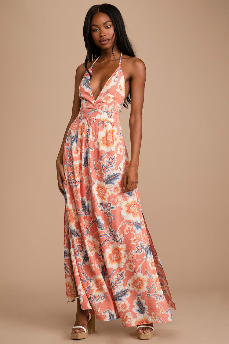 O'Neill Annalisa - Boho Dress - Coral Dress - Floral Print Dress - Lulus
