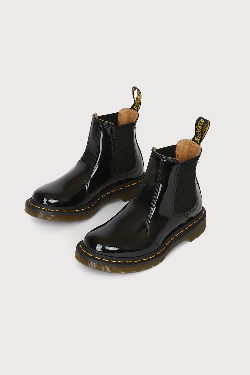 Dr. Martens 2976 Black - Boots for Women - Slip-On Boots - Lulus