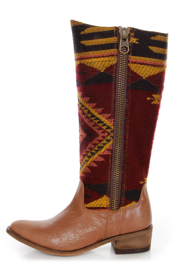 Steve Madden Graced Aztec Multi Southwest Print Cowboy Boots - $189.00 -  Lulus