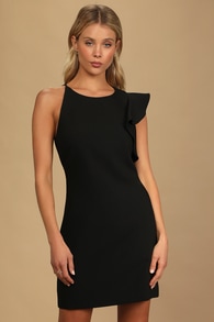 Dinah Black One-Shoulder Dress
