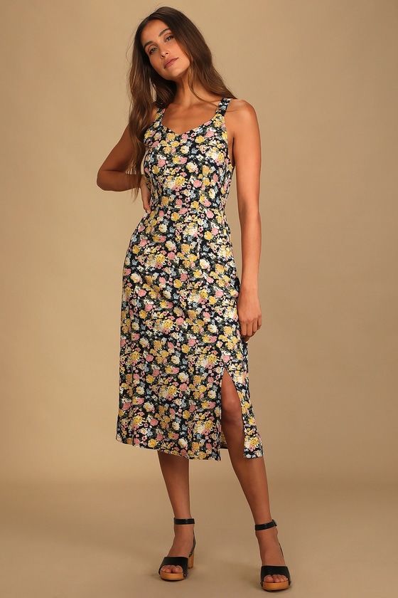 Vero Moda Simply Easy Dress - Floral Print Dress - Midi Dress - Lulus