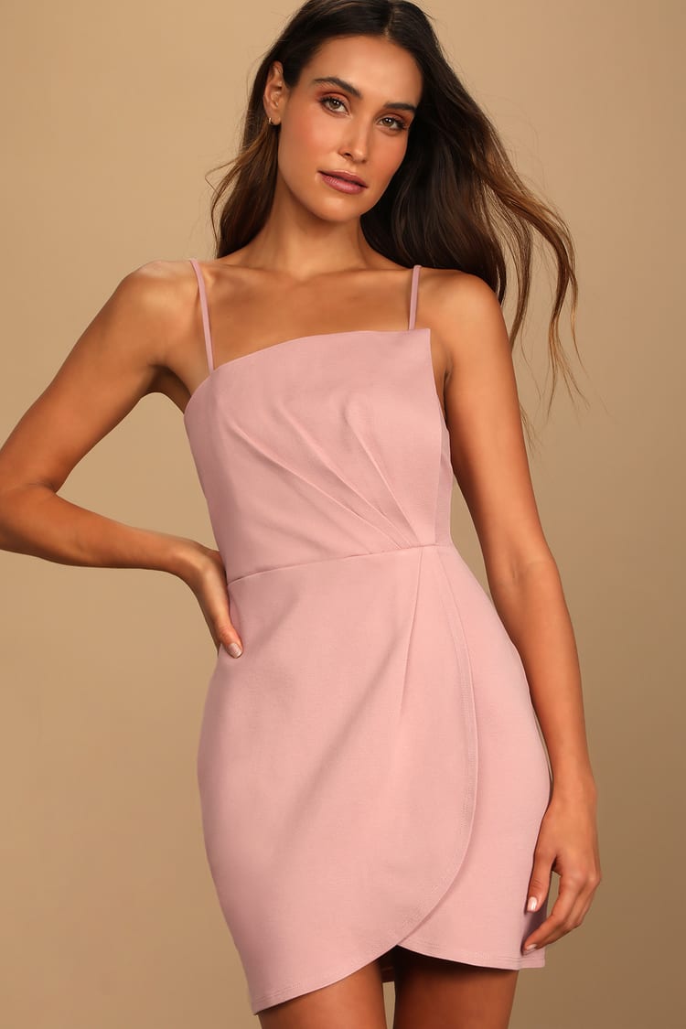 Pink Bodycon Dress - Pleated Bodycon Dress - Sleeveless Dress - Lulus