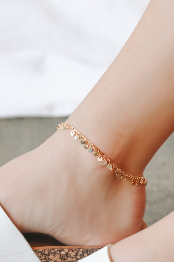 Gold Anklet - 14K Gold Anklet - Chain Anklet - Charm Anklet - Lulus