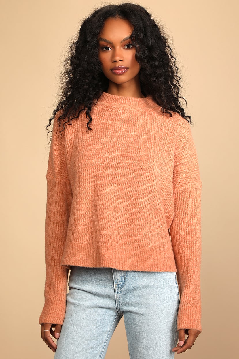 Cute Peach Sweater - Cross Back Sweater - Backless Sweater - Lulus
