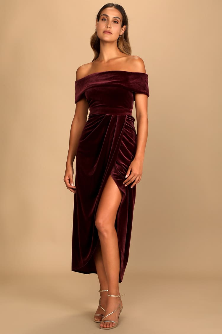 Burgundy Maxi Dress - Wine Red Velvet Maxi - OTS Maxi Dress - Lulus