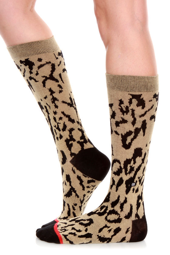 Stance Cheetah Socks - Animal Print Socks - Beige Socks - $15.00 - Lulus