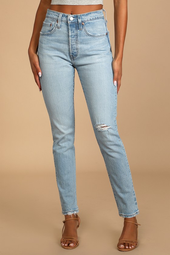 Levi's 501 Skinny Distressed Light Wash Jeans Outlet, SAVE 41% -  aveclumiere.com