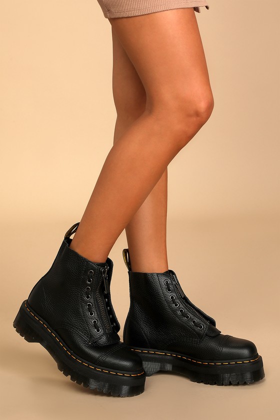 Dr. Martens Sinclair - Black Platform Boots - Leather Boots - Lulus