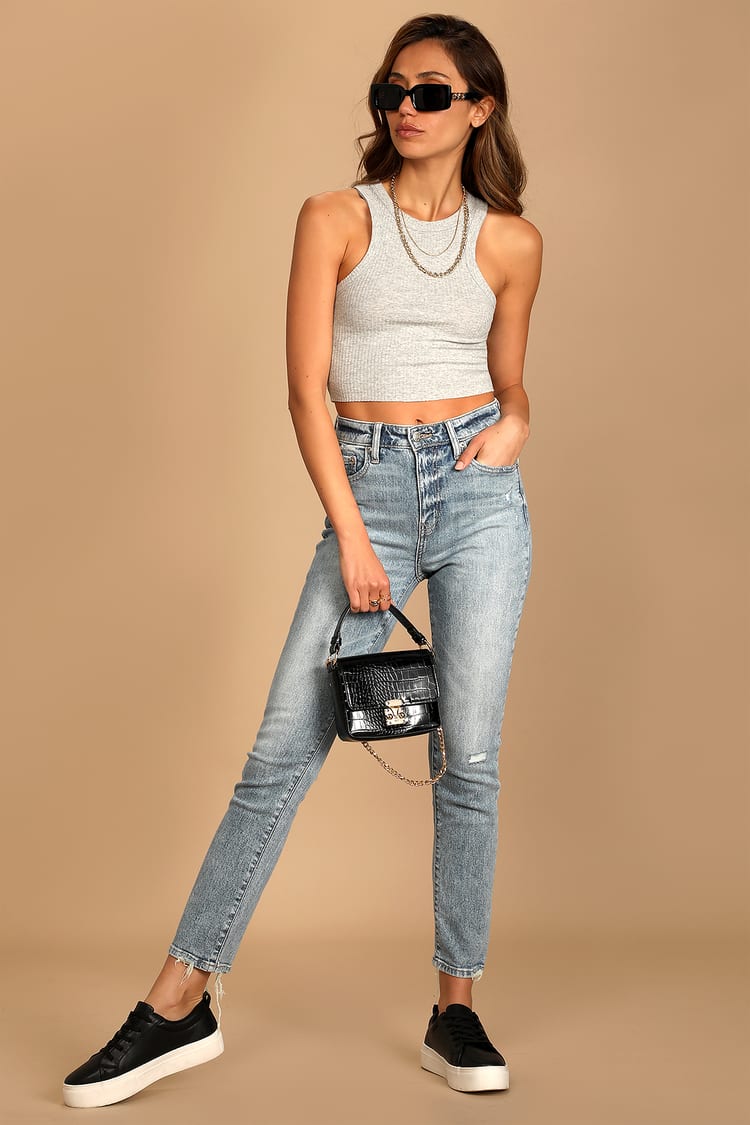 DAZE Daily Driver - Light Wash Jeans - Skinny Straight Jeans - Lulus
