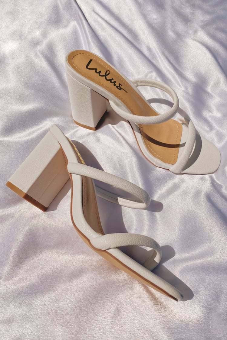 White High Heel Sandals - Dual Strap Heels - Open Toe High Heels - Lulus