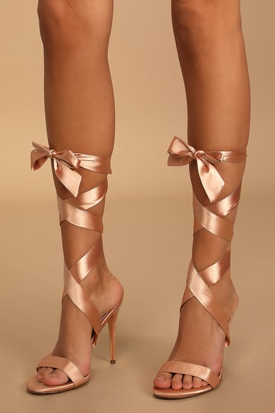 On-Trend Women's Lace Up Heels | Affordable Tie Up High Heels - Lulus