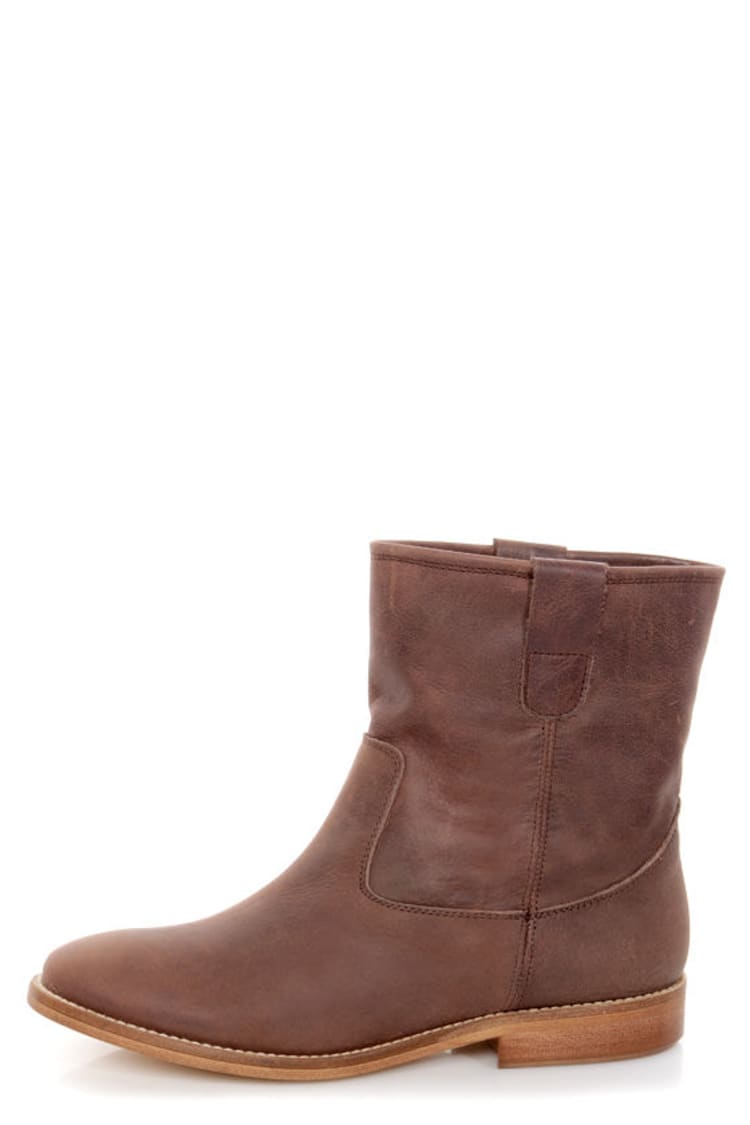 MTNG Morgana Valle Moka Brown Leather Ankle Boots - $121.00 - Lulus