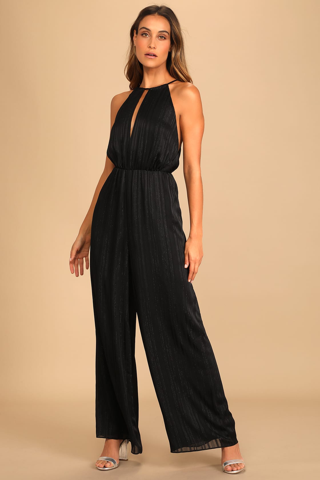 Black Jumpsuit - Halter Jumpsuit - Wide Leg Jumpsuit - Jumpsuit - Lulus