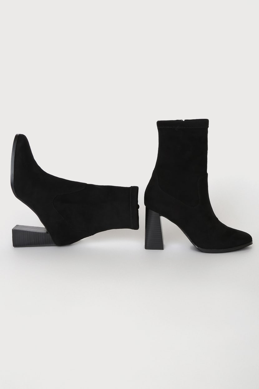 Chinese Laundry Kyrie Black Boots - Suede Boots - Mid-Calf Boots - Lulus