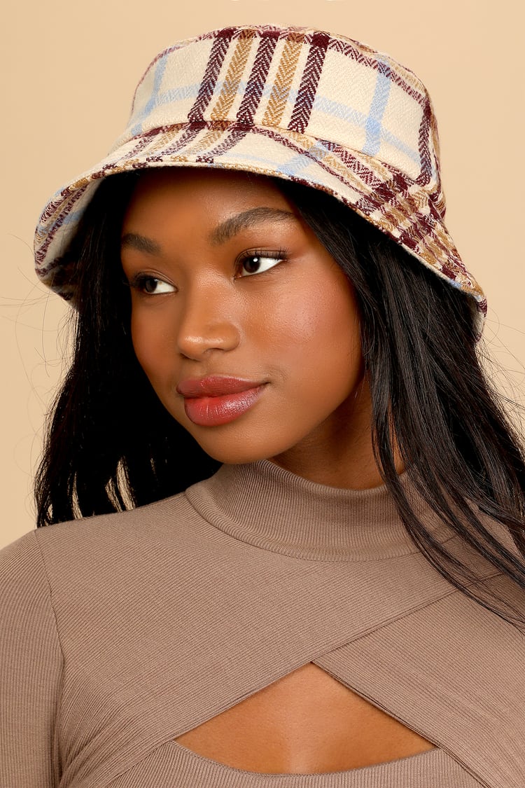 Vero Moda Manilla Check - Plaid Hat - Bucket Hat - Women's Hat - Lulus