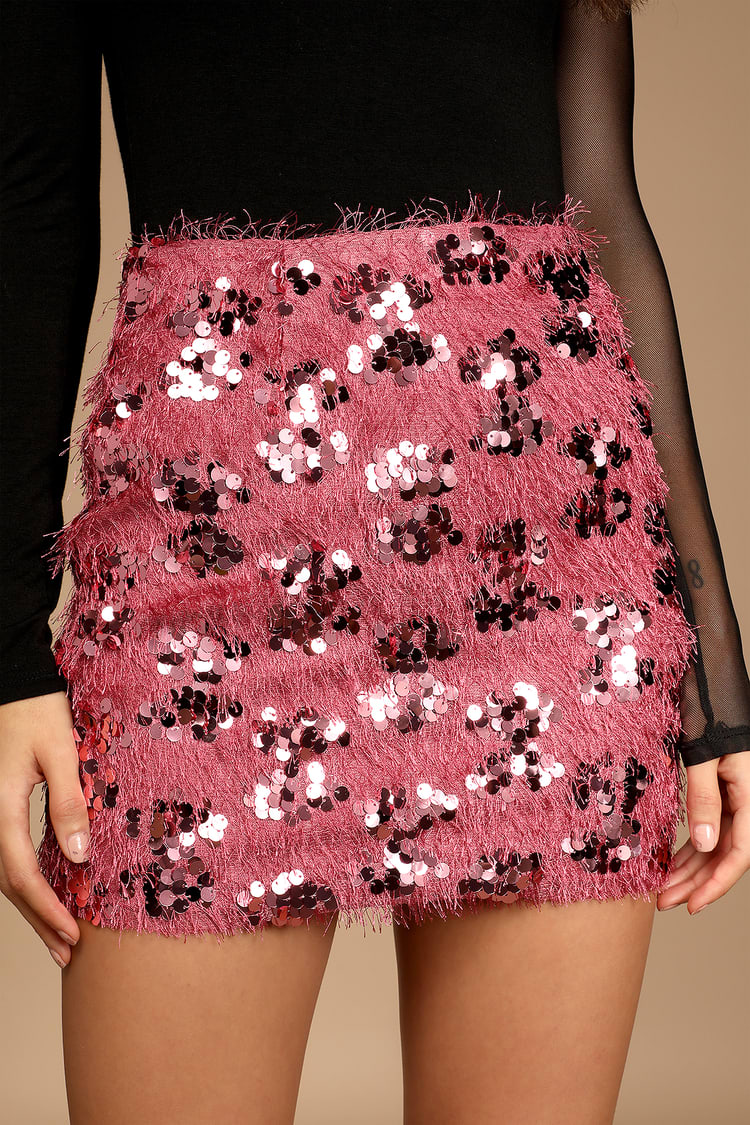 Black Skirt - Midi Skirt - Fringe Skirt - Sequin Skirt - Lulus