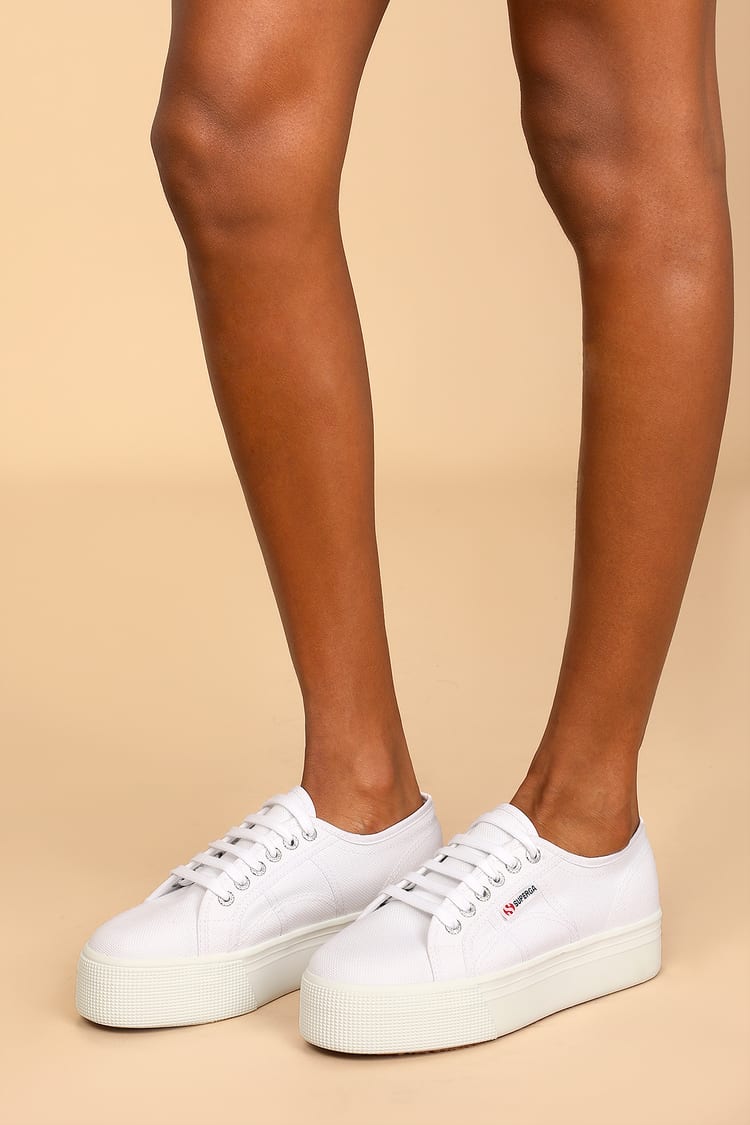 Soeverein geschenk Standaard Superga 2790 ACOTW Linea Up and Down - White Sneakers - Lulus