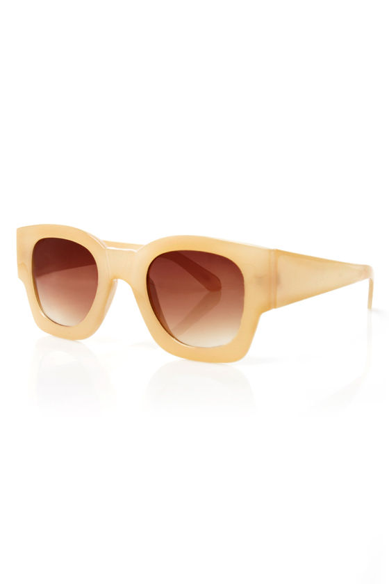 Cool Cream Sunglasses - Beige Sunglasses - $9.00 - Lulus