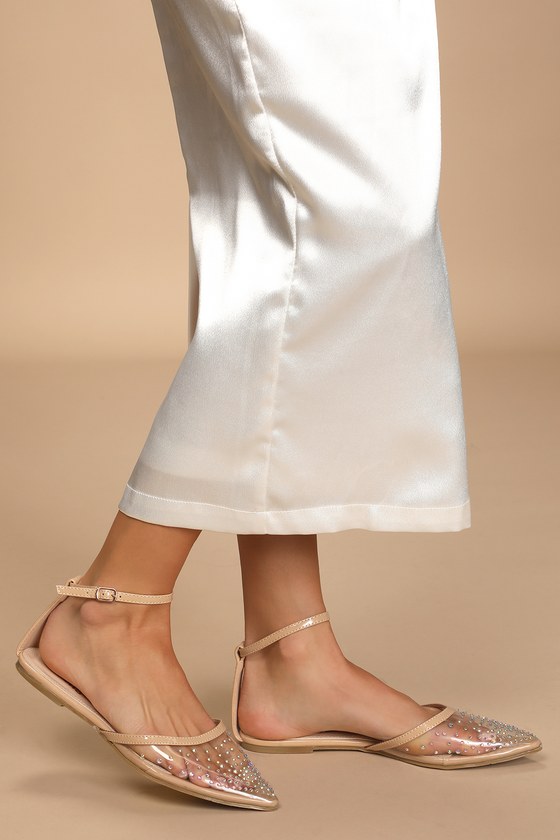 Clear pointed toe on sale flats