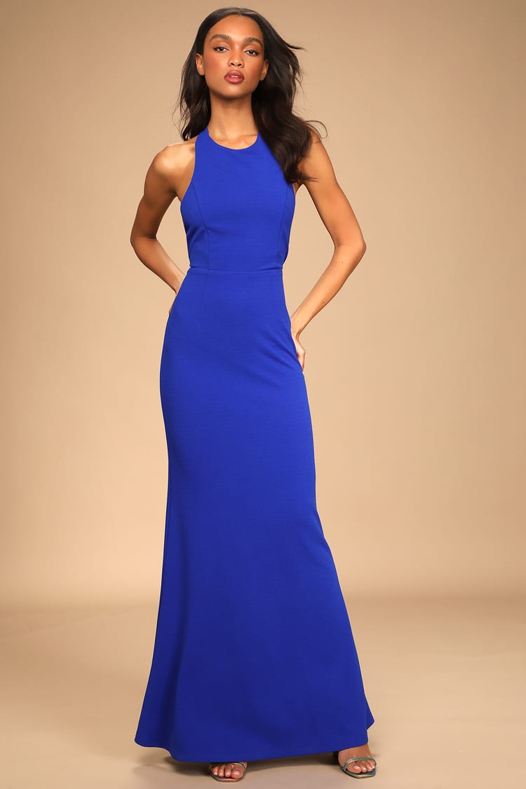 Royal Blue Maxi Dress - Mermaid Maxi Dress - Backless Maxi Dress - Lulus