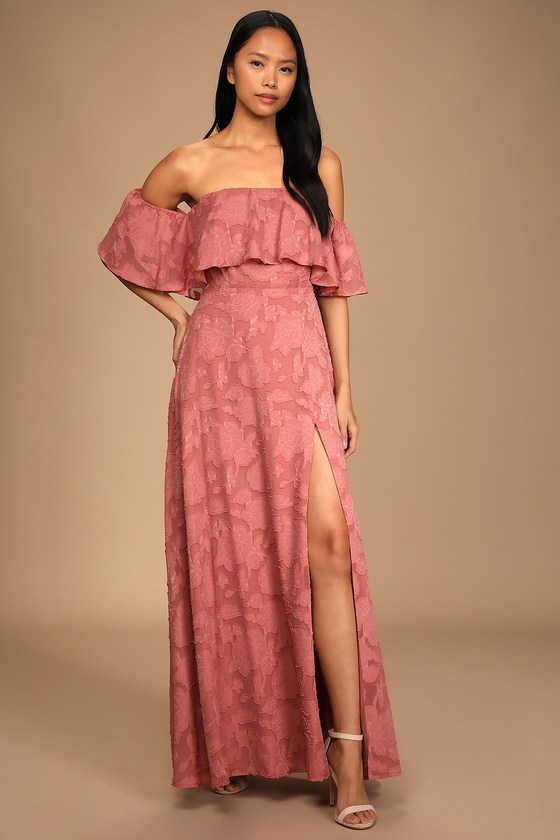 Louise Floral Off-The-Shoulder Gown, Designer Collection