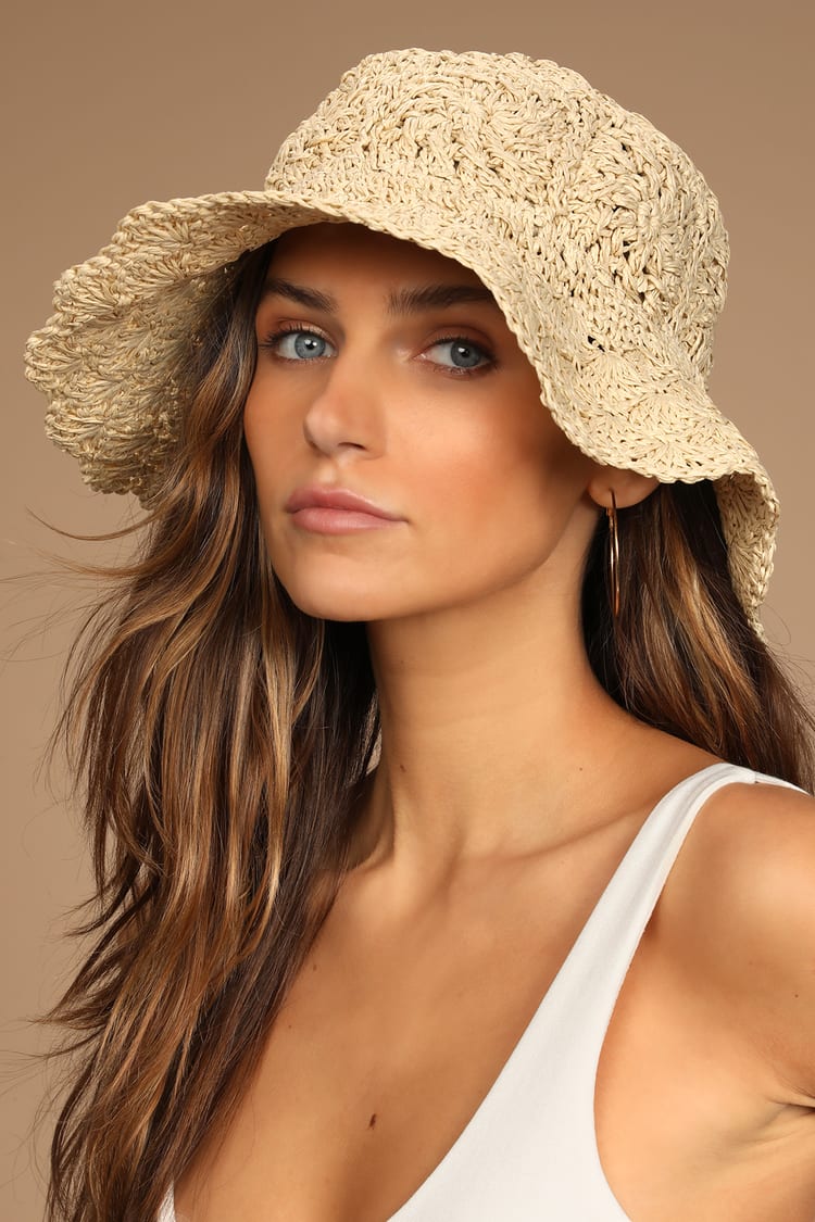 San Diego Hat Co. - Straw Bucket Hat - Beige Woven Hat - Lulus
