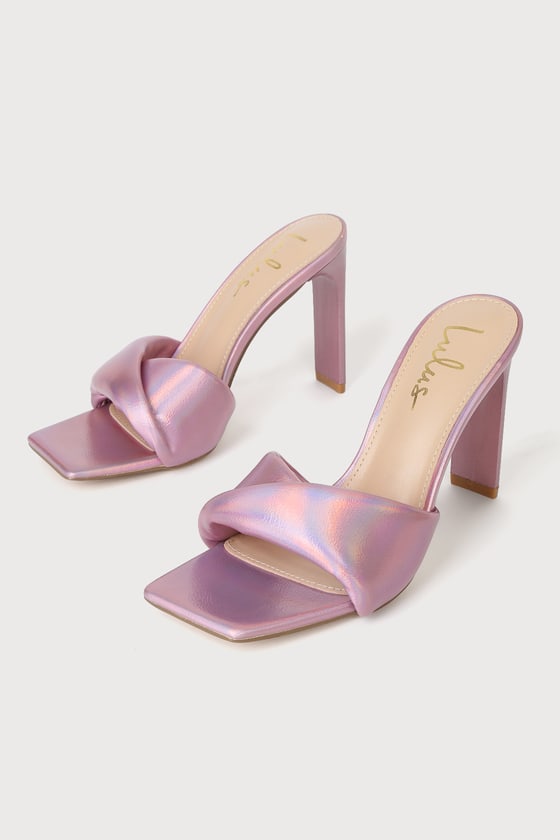 Pink on sale iridescent sandals