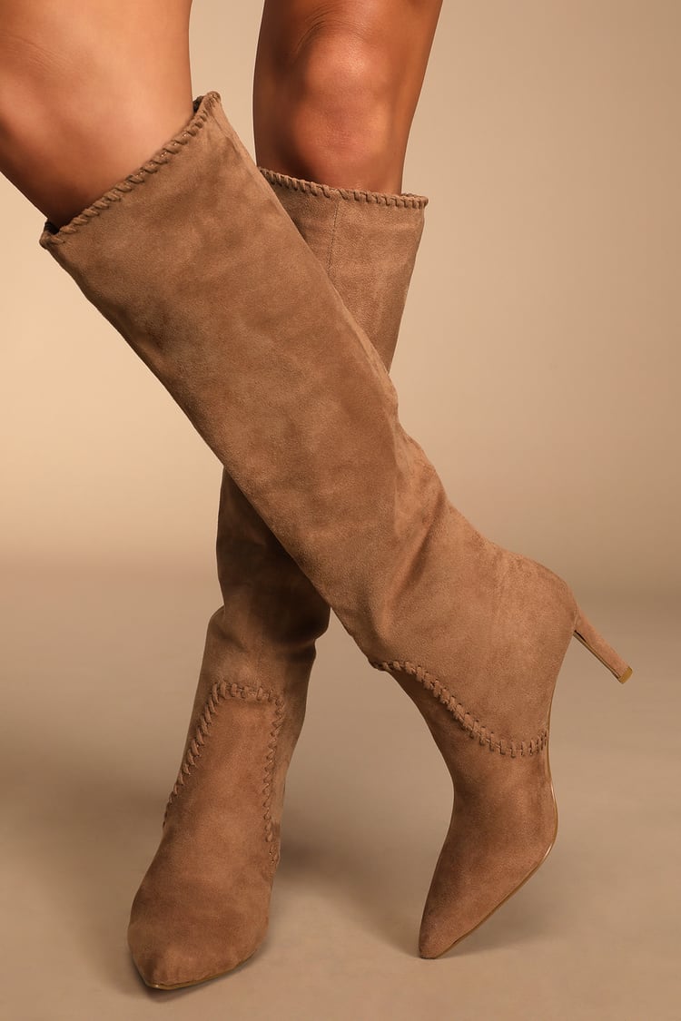 Billini Brielle - Brown Suede Boots - Pointed-Toe Boots - Lulus