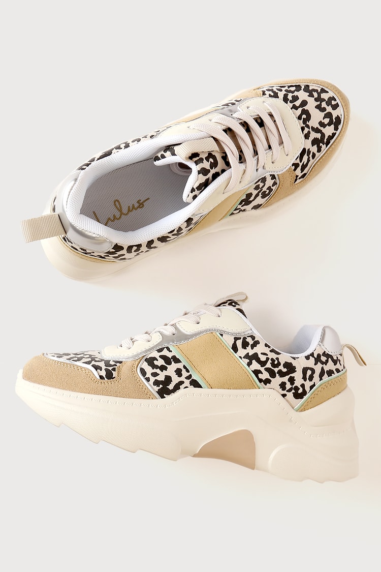 Leopard Print Sneakers - Chunky Sneakers - Dad Sneakers - Lulus