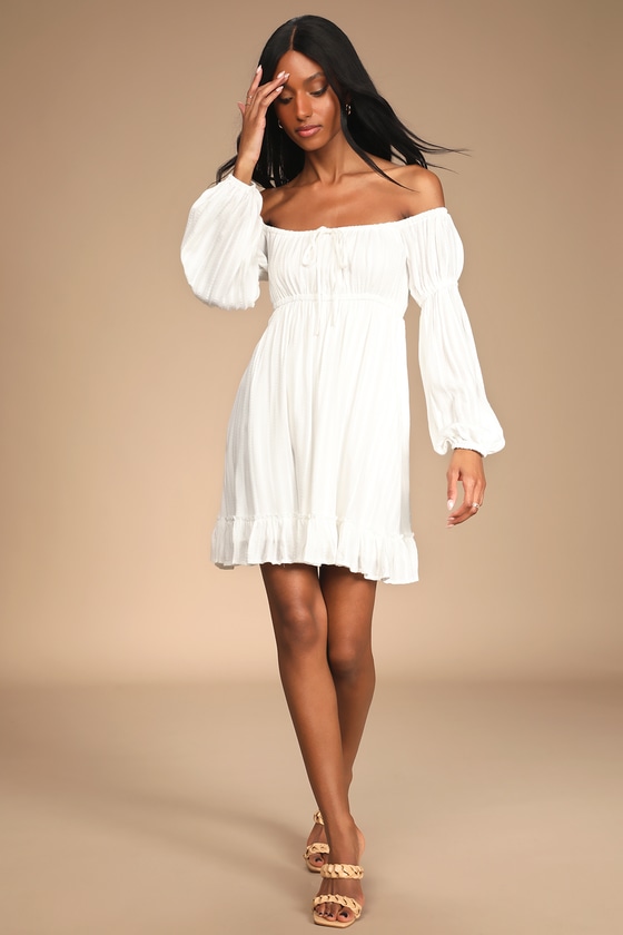 lulus white off shoulder dress